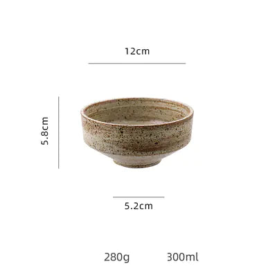 Rough Pottery Rice Bowl