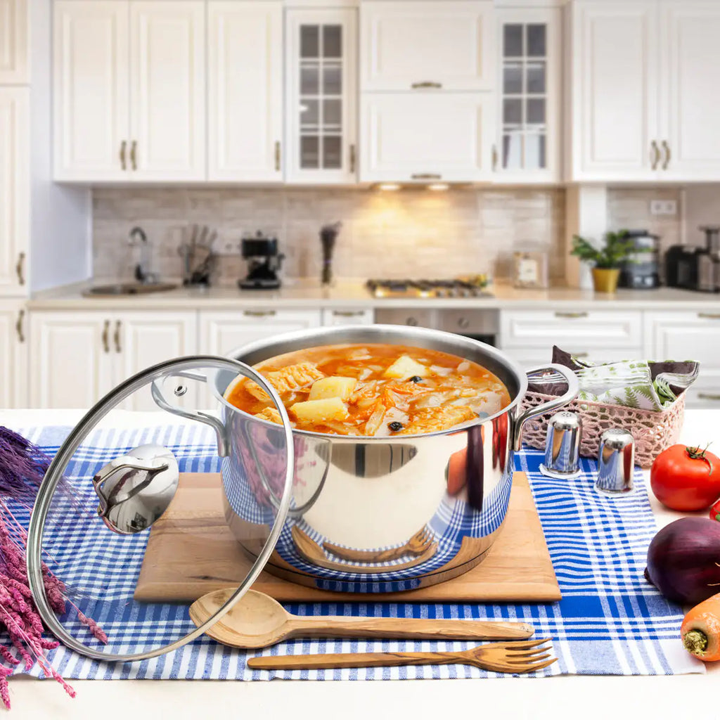 Serenk Modernist Stainless Steel Stock Pot