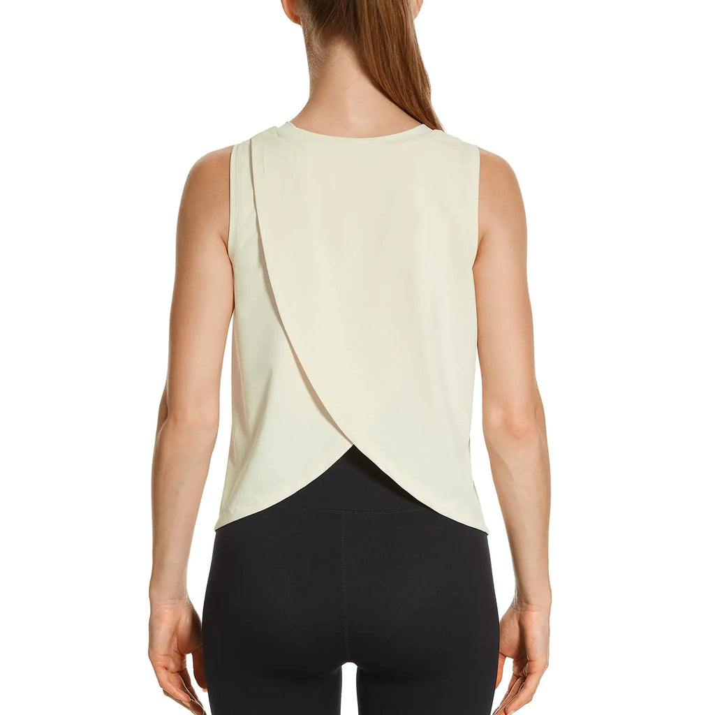 Open Back Cropped Tank Top