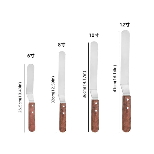 4-Piece Stainless Steel Baking Spatula Set