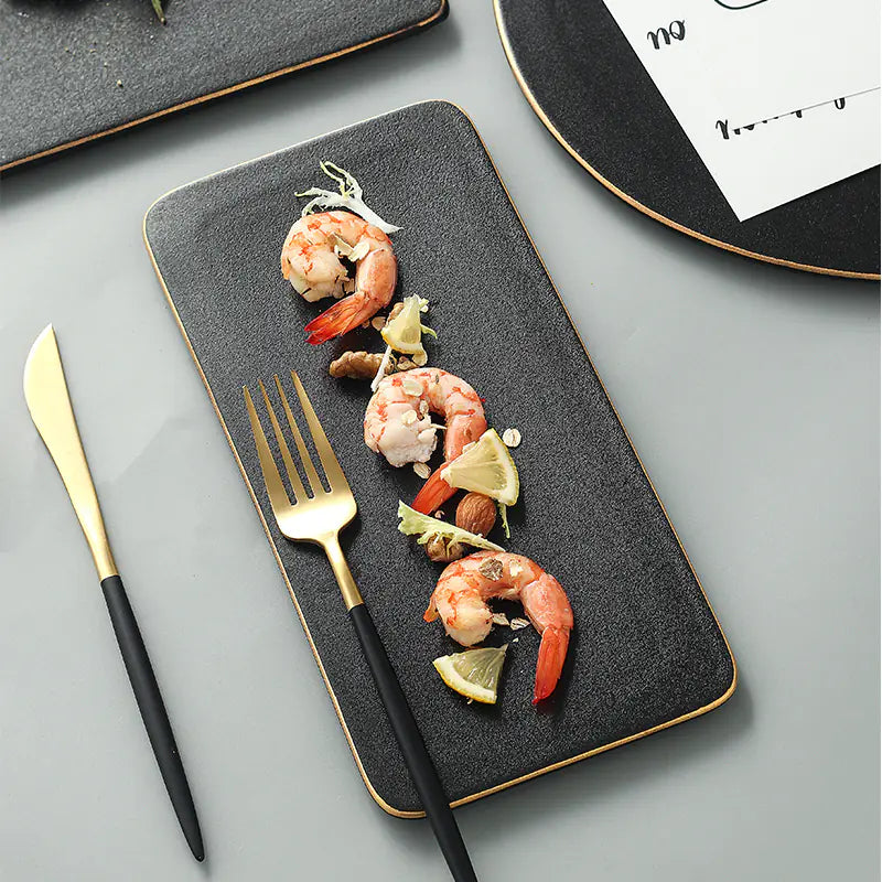 Nordic Rectangular and Round Serving Tray Set