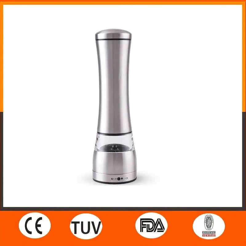 Stainless Steel and Glass Salt and Pepper Grinder Mill