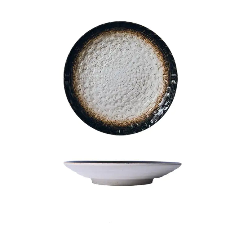 10-Inch Round Ceramic Dish Plate for Japanese Cuisine