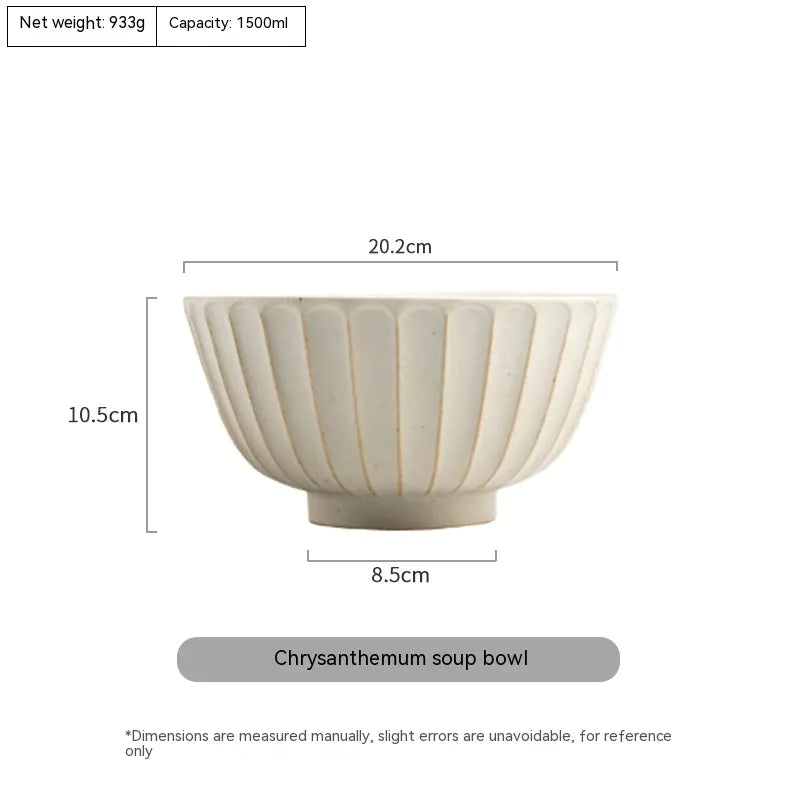 Coarse Ceramic Noodle Bowl