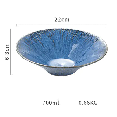 Nordic Blue Ceramic Plate