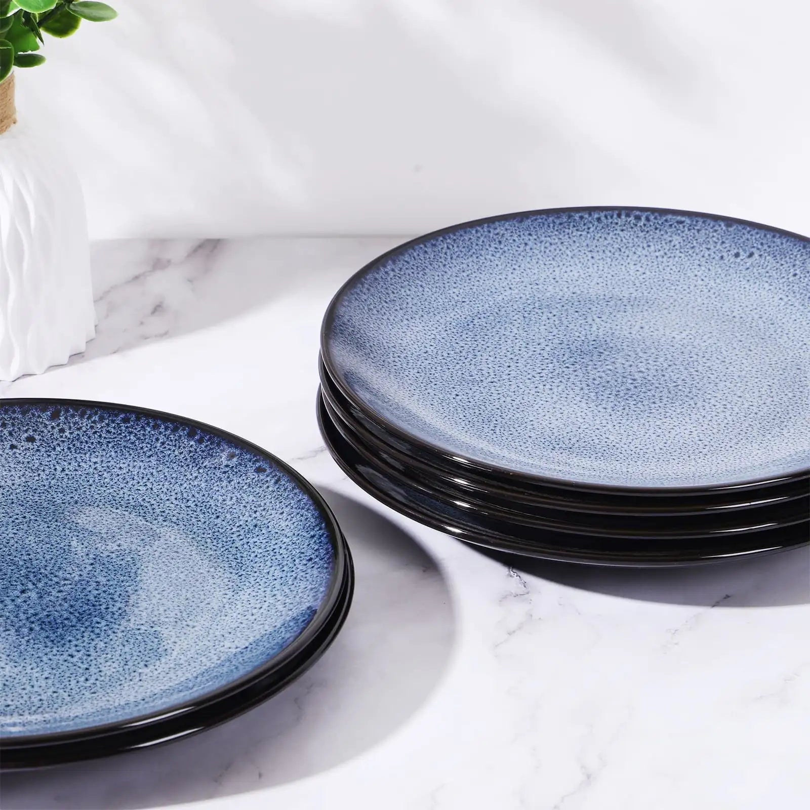 Bleu Steak Plate Set
