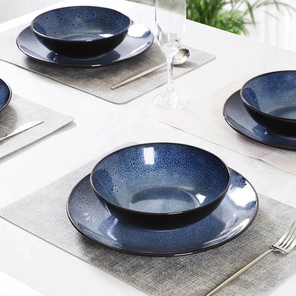 Bleu Steak Plate Set