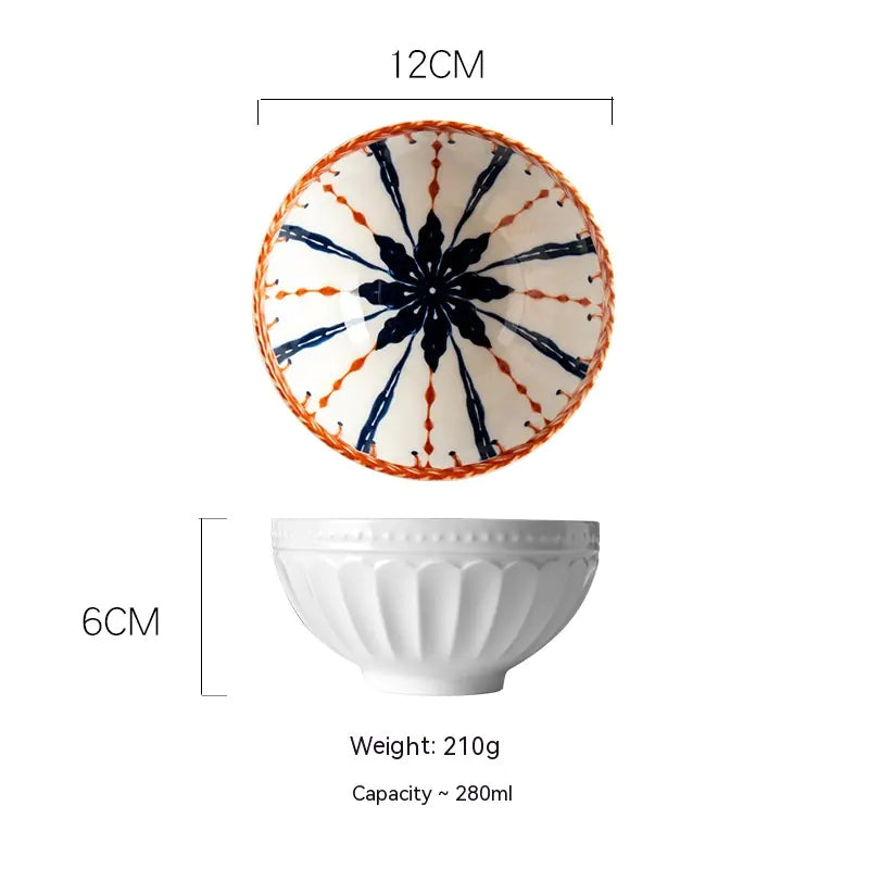 Vine Flower Ceramic Bowl