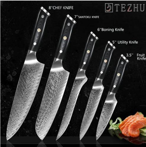 Damascus Steel Chef Knife - Suno Spartacus™ (One Piece)