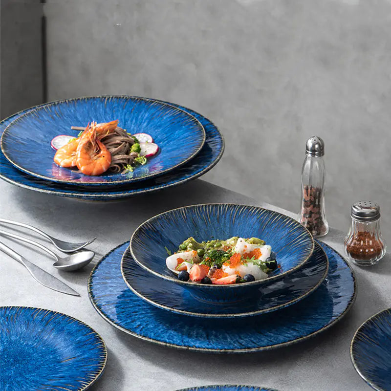 Nordic Blue Ceramic Plate