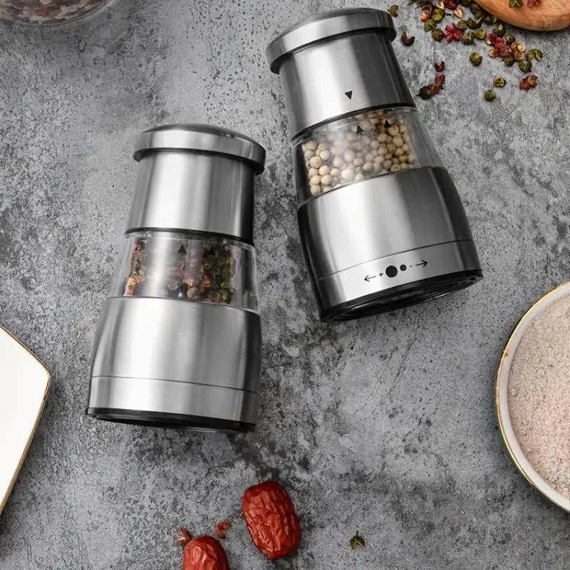 Stainless Steel and Glass Salt and Pepper Grinder Mill